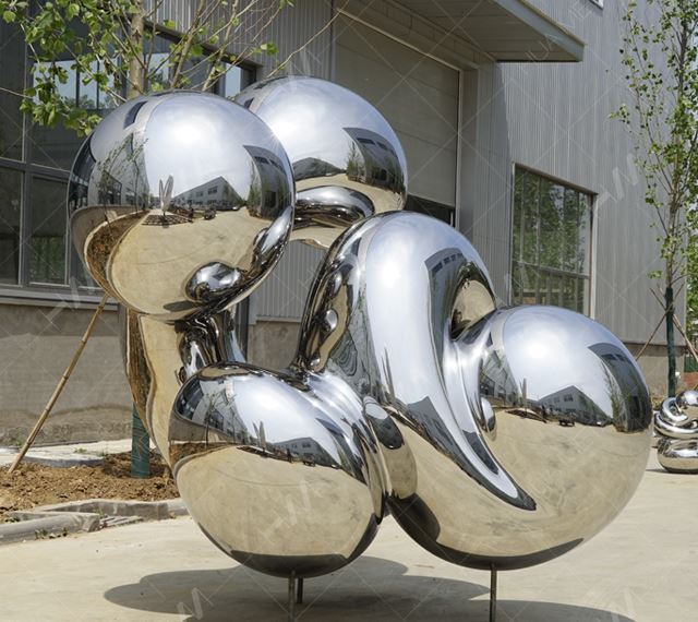 contemporary stainless steel sculpture